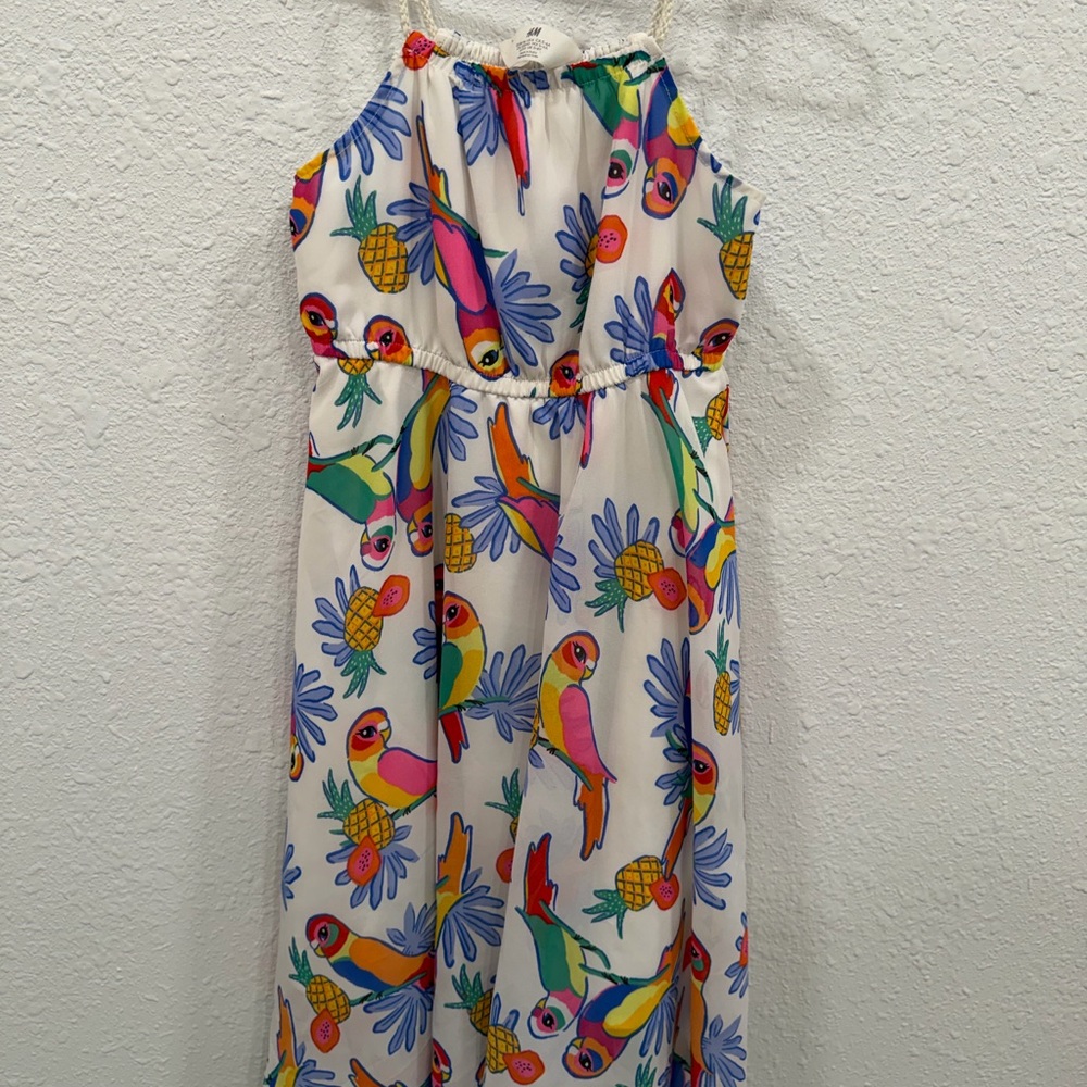 H&M Kids Casual Dress - Multicolor Parrot Print